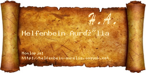 Helfenbein Aurélia névjegykártya